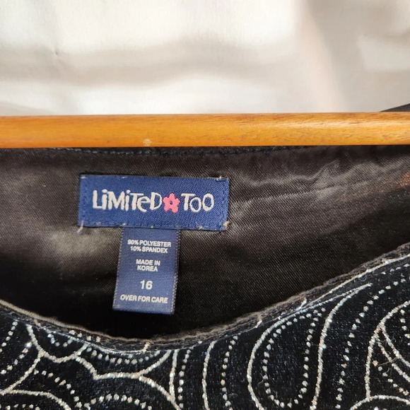 Limited Too  Y2K Black Sparkle Girls Long Dress - Picture 7 of 11